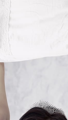 wedding accessories and white fabrics