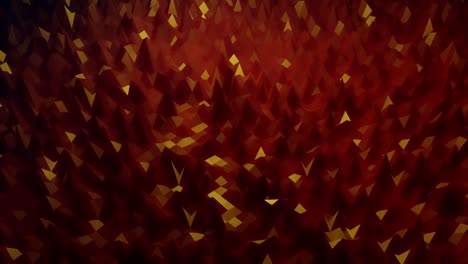 stylish creative abstract low poly background in 4k. abstract waves move on glossy surface in loop. smooth soft seamless animation. simple minimalistic geometric bg. red orange colors