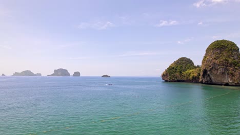 Imágenes-Aéreas-De-La-Playa-De-Railay-Y-La-Playa-De-Phang-Nga-En-Krabi,-Tailandia,-En-El-Mar-De-Andaman