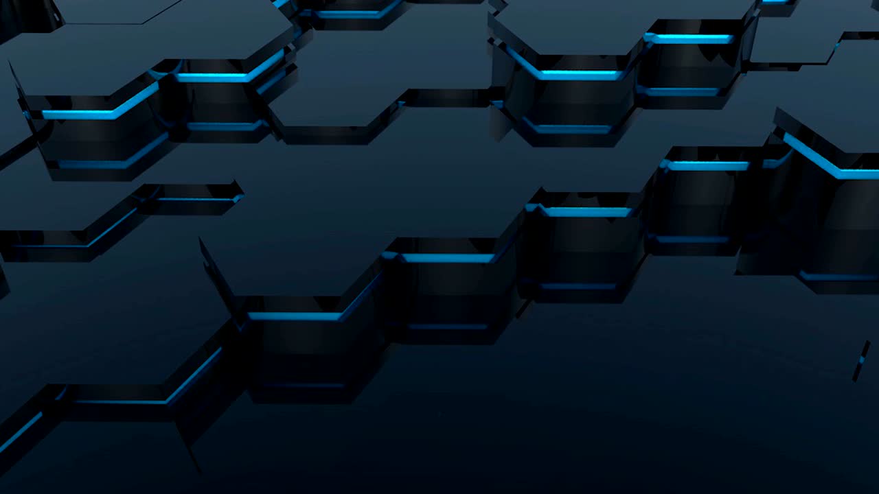 fondo abstracto con hexágono azul