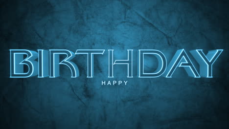 Monochrome-Happy-Birthday-text-on-blue-gradient