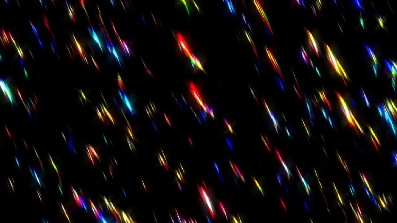 shining bright lines set wave motion, colorful, on black background