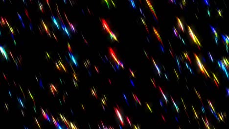 líneas brillantes que establecen el movimiento de la onda, coloridas, sobre un fondo negro