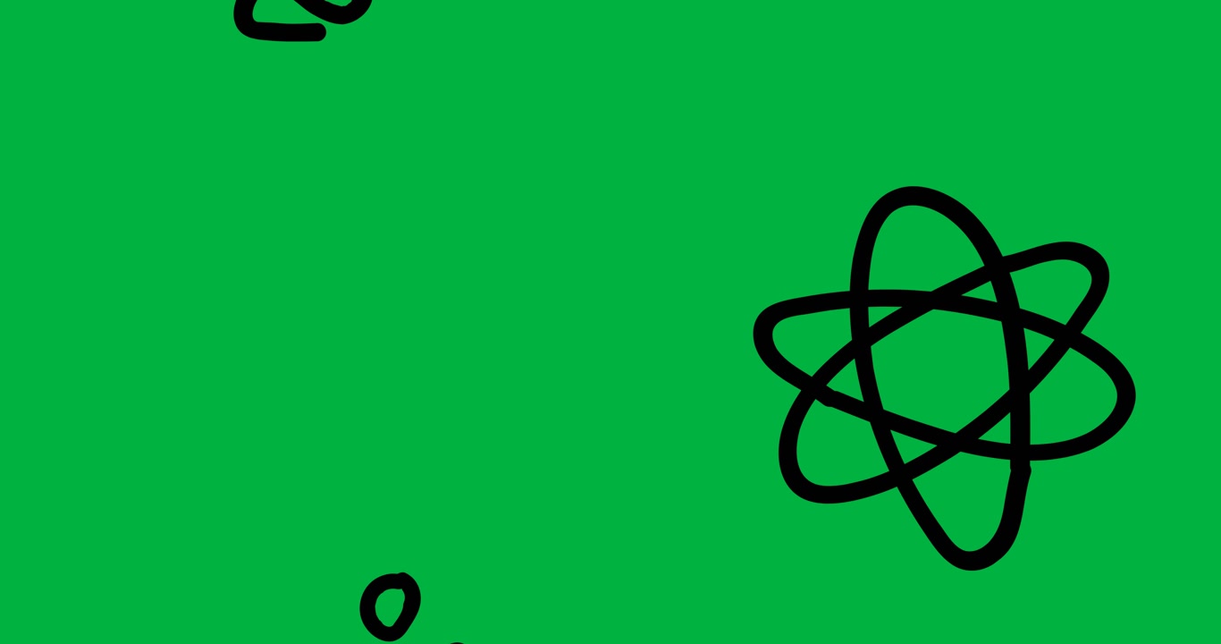 Digital animation of science concept icons against white background