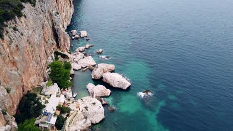 hvar island cliffs in croatia