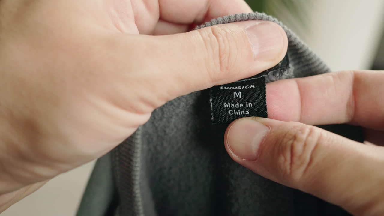 Close-up of a Clothing Tag