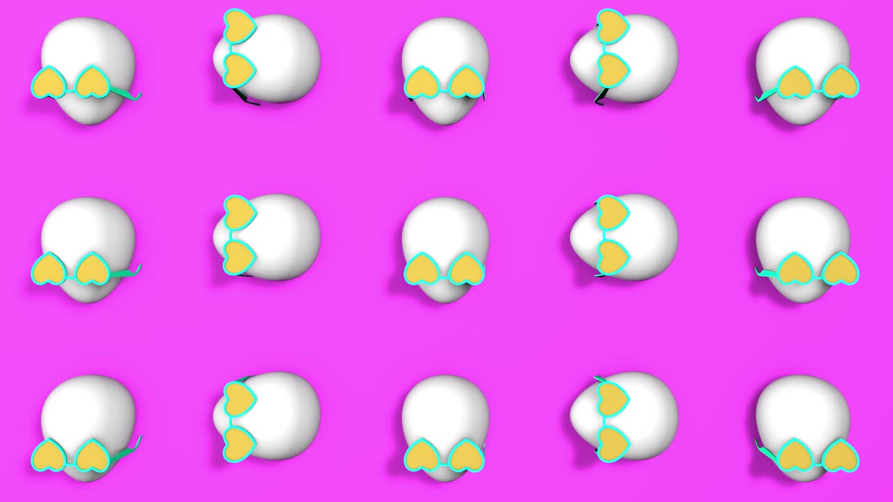 3d looped animation of fancy funny eggs: 현대 미술의 배경