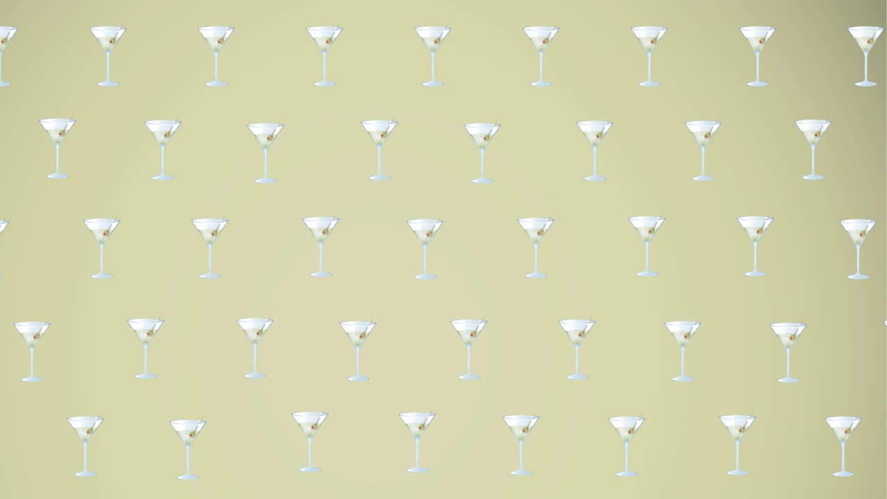 animación de varias bebidas sobre el fondo gay