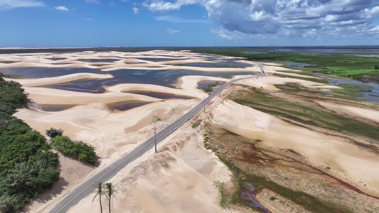 Aerial View of Lençóis Maranhenses, Brazil