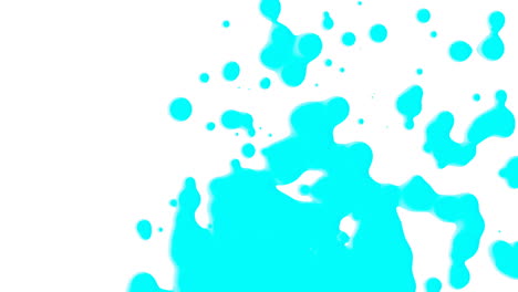 flowing abstract liquid blue splashes spots on white gradient