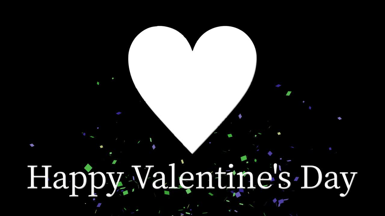 발렌타인 메시지 텍스트 애니메이션 모션 그래픽