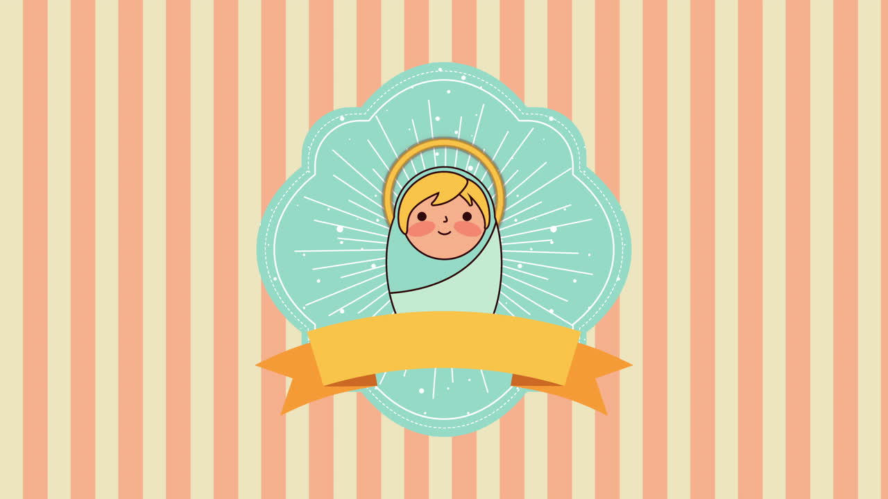 메리 크리스마스 예수 아기 캐릭터