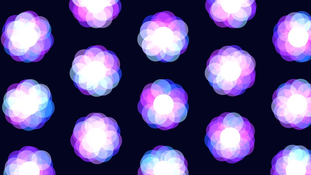 추상 미래 꽃 패턴