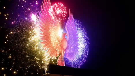 fireworks phoenix projection