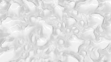 liquid abstract white background. smooth glossy texture 3d rendering loop 4k