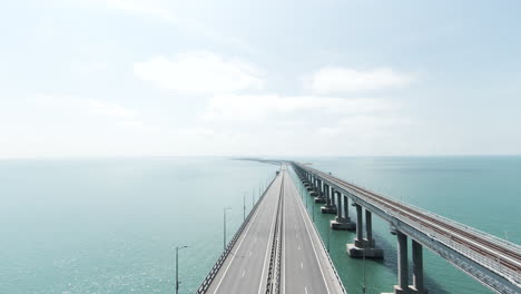 long highway bridge over the ocean