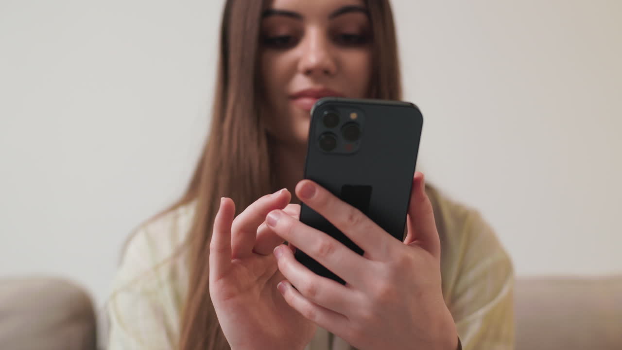 Girl using a smartphone