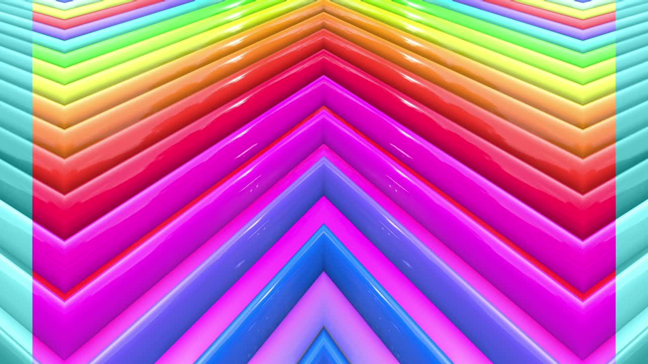 las rayas multicolores del arco iris se mueven cíclicamente. 8