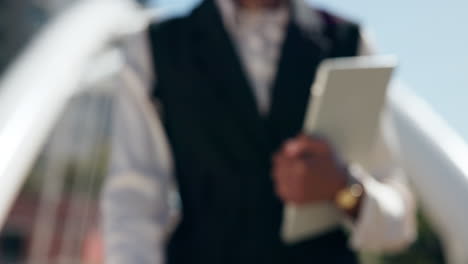 businesswoman extending handshake