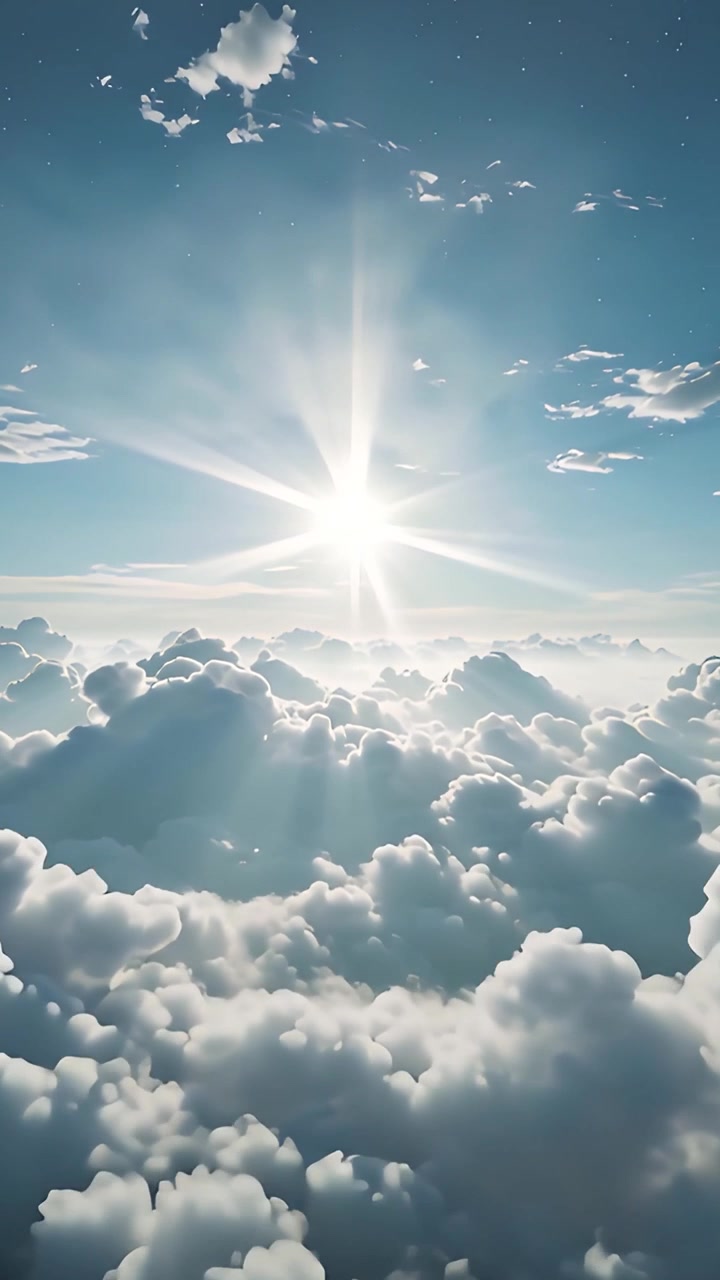 Sfondo per Adorazione 4K: Croce Cristiana e Luce Celeste