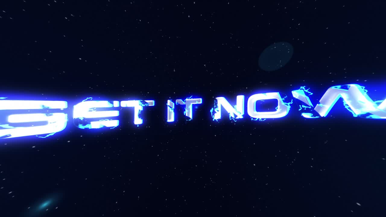 Dynamic 'Get It Now' Message with Blue Lightning Animation