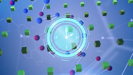 animación del procesamiento de datos científicos en tiempo real