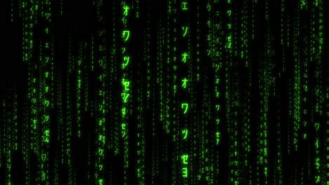 matrix style vfx background for programming and coding concepts