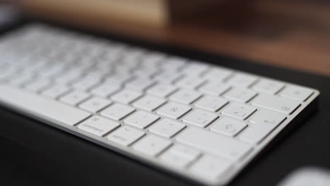 slowmo close up shot of wireless keyboard