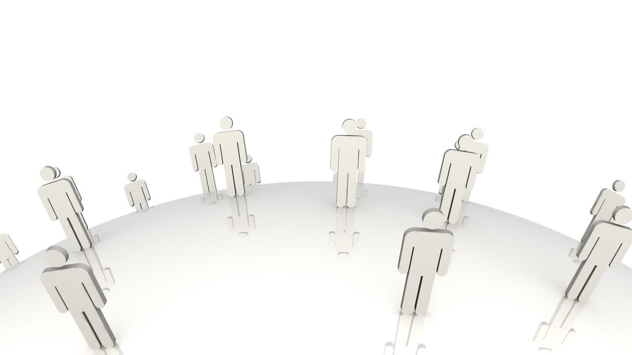 움직이는 지구상에 서 있는 3d 남성