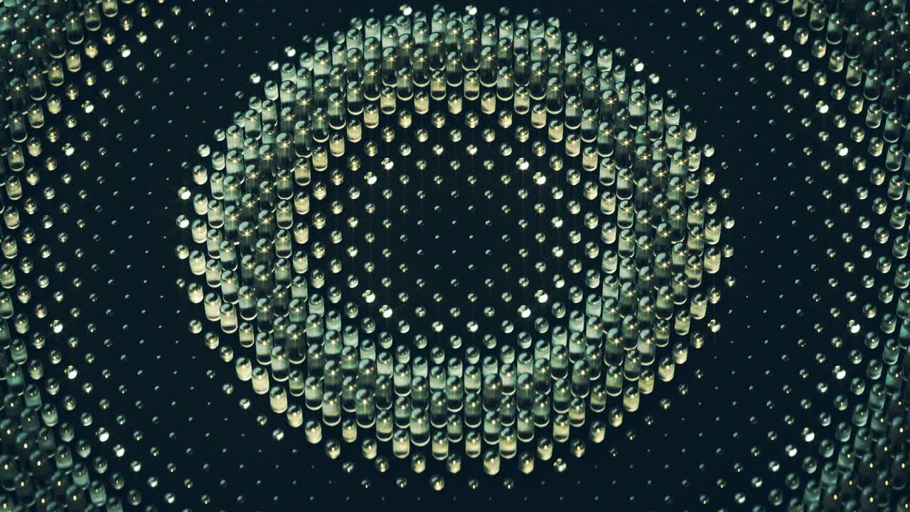 Shiny glass ripple seamless loop 3D render animation