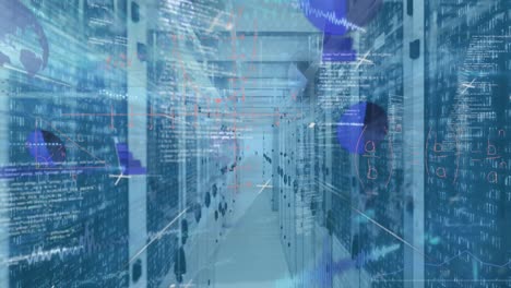 Animation-of-mathematical-equations-and-data-processing-over-server-room