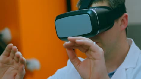 robotic engineer using virtual reality headset 4k