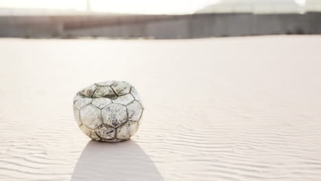 the old ball on ground