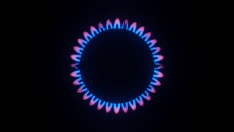 gas burner. blue methane gas.