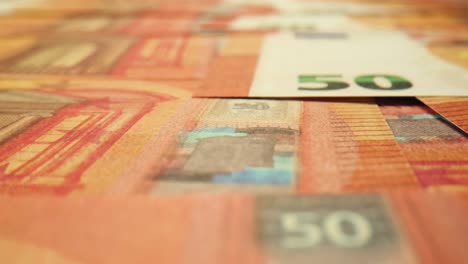 stacks of cash dollars and euro, banknotes counting, specialised police officer counting dollar euro banknotes in crime lab with machine, cashed out money, bitcoin changing, buying home flat in bank.