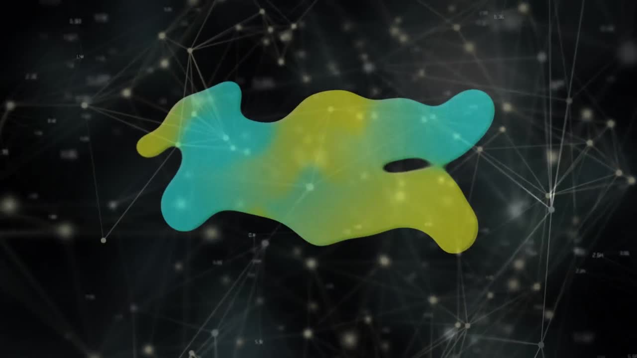 Animation of network of connections with glowing blob