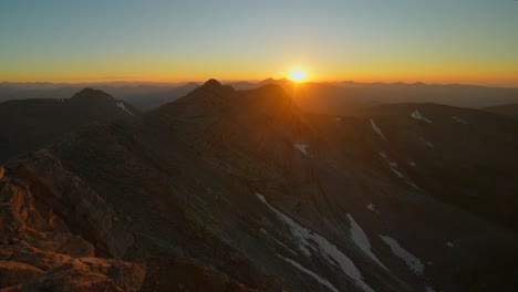 mount blue sky evans summer last sunlight sunset sundown on horizon top bierstadt grays torreys peak front range fourteener rocky mountains colorado grays torreys idaho springs evergreen zoom in