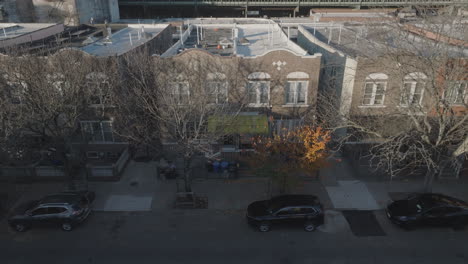 aerial view of homes in brooklyn. shot in kensington