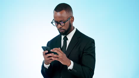 Phone,-stress-and-angry-business-man-in-studio