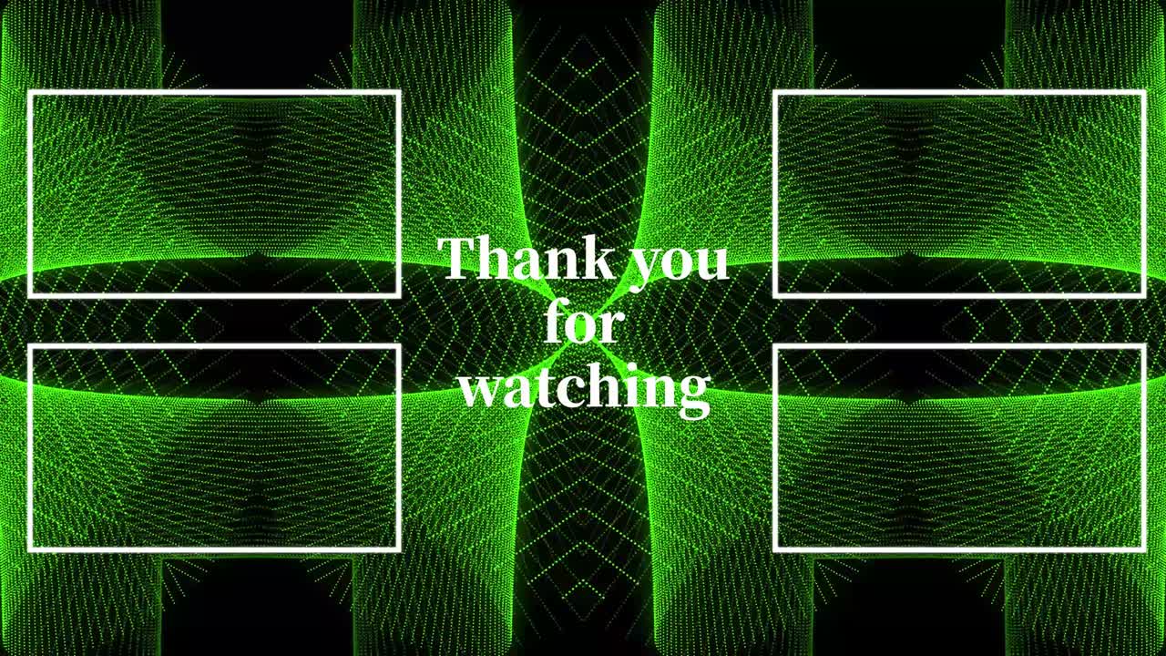 Kaleidoscope pattern end card ending screen motion graphics