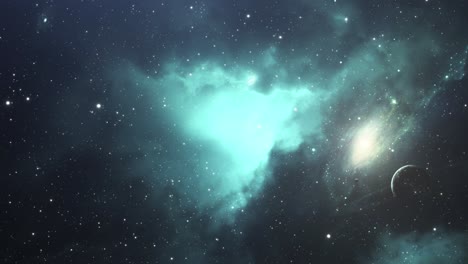las nebulosas, los planetas y las galaxias decoran el espacio.
