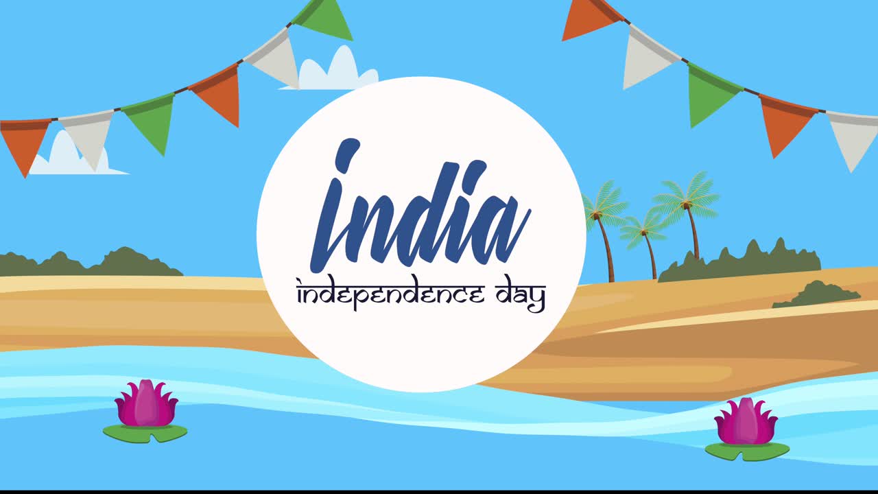 Design grafico per la celebrazione del Giorno dell'Indipendenza dell'India