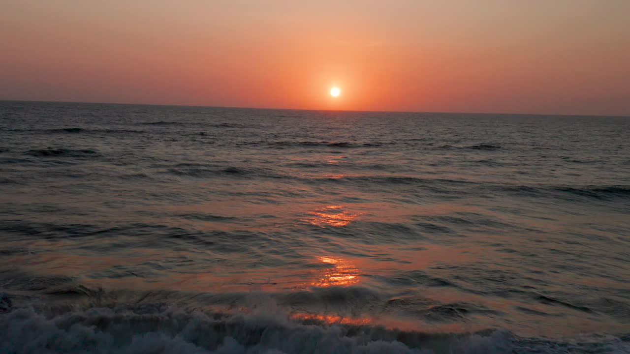 앙골라, 바다 위의 일몰, 드론 영상 4k