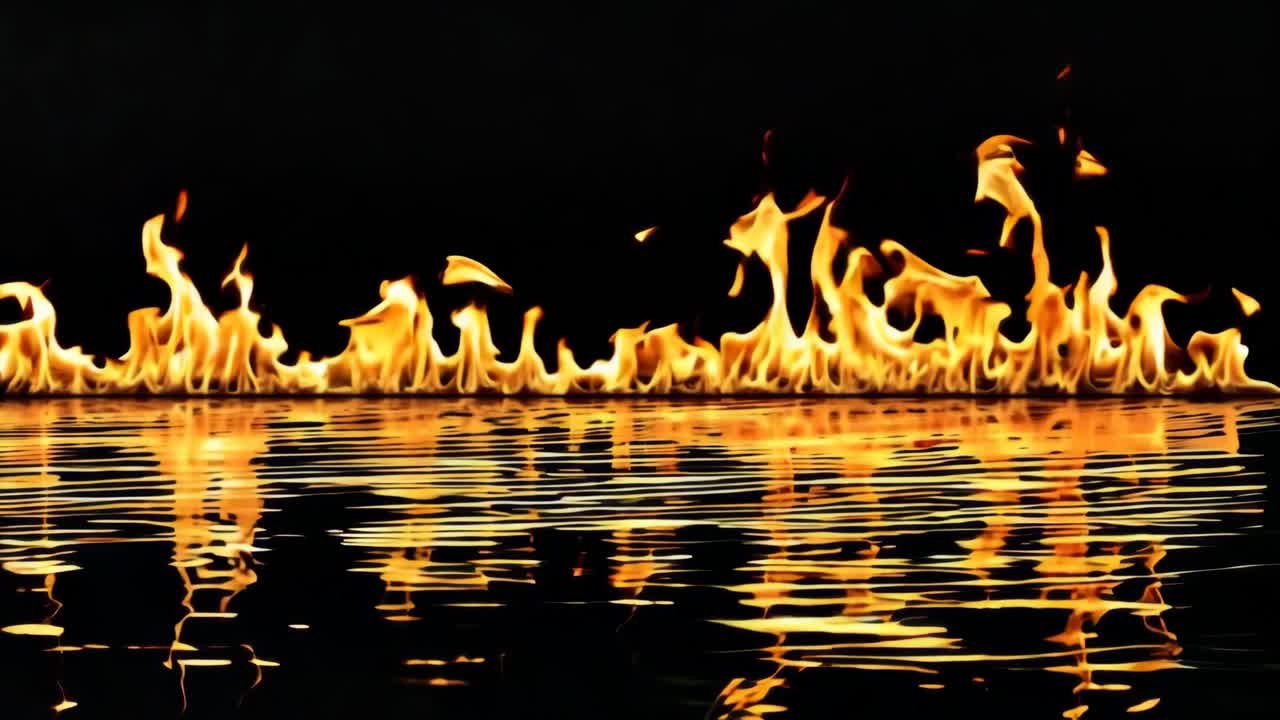 un grupo de llamas de fuego en un fondo negro