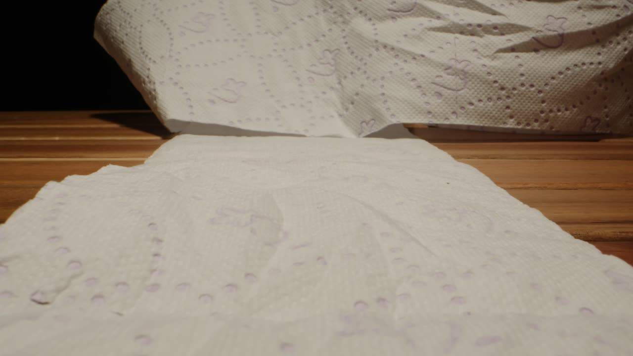 Tissue Paper on Wooden Table