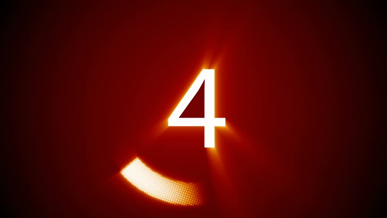 Digitally generated 10 to 0 countdown