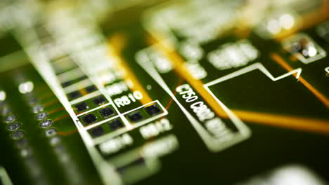 macro of switches and lines of a main circuit board