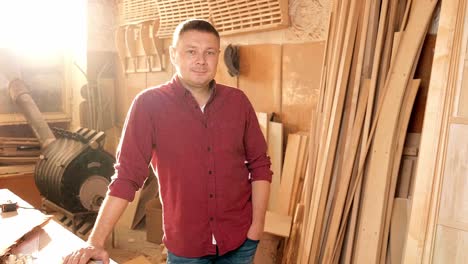woodworker in his workshop