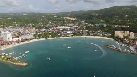 bay in the tourist town of ocho rios st ann jamaica