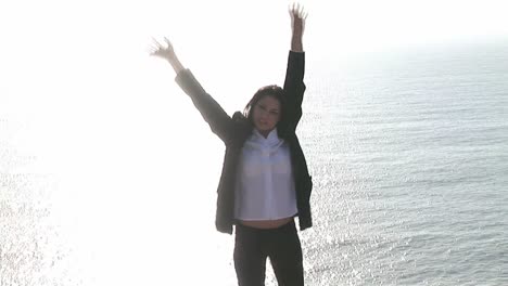 Woman-on-a-Cliff-Worshipping